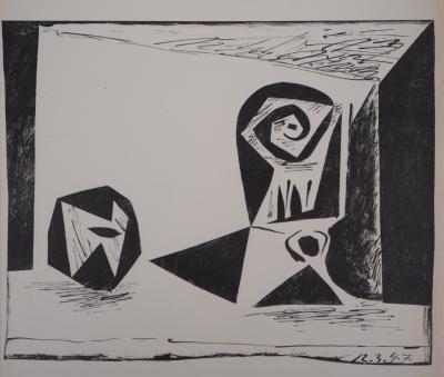 Pablo PICASSO : Hommage à Cézanne - Lithographie originale, 1947 2