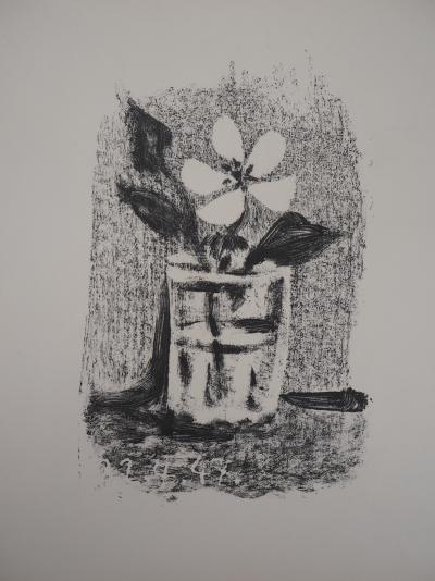 Pablo PICASSO - Fleurs dans un verre, 1947 - Lithographie originale 2