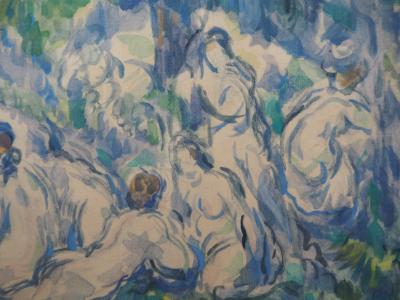 Paul CEZANNE (d’après) : Groupe de baigneurs, 1947, Lithographie 2