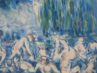 Paul CEZANNE (d’après) : Baigneurs à l’ombre d’un saule - Lithographie, 1947 2