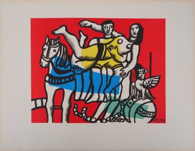Fernand LEGER (d’après) : Parade à cheval - Lithographie Signée