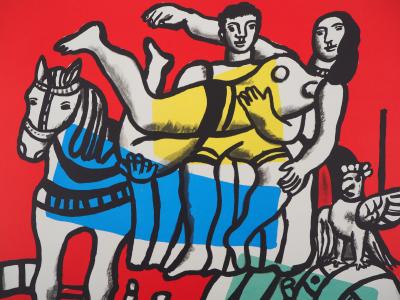 Fernand LEGER (d’après) : Parade à cheval - Lithographie Signée 2