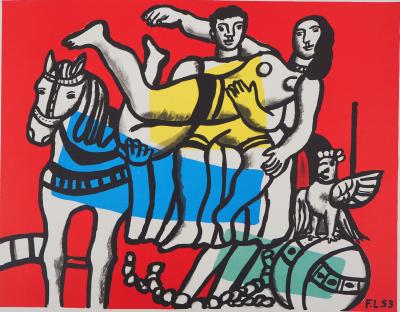 Fernand LEGER : Parade à cheval - Lithographie Signée 2