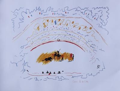 PICASSO Pablo : La Corrida - Lithographie numérotée et signée 2