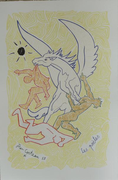 Jean COCTEAU - Les Poètes Lithographie 2