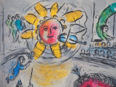 Marc CHAGALL (d’après) - Soleil au Cheval rouge - Lithographie 2