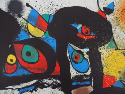 Joan MIRO : Sculptures, The chickens  - Original lithograph 2