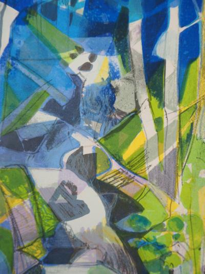 Camille HILAIRE : Torrent en forêt (La Largue) - Lithographie originale Signée 2