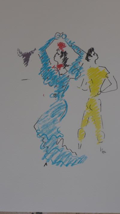 Jean COCTEAU : Danseuse de Flamenco - Lithographie 2