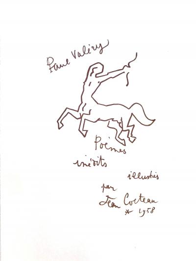 Jean COCTEAU - Paul Valery - Lithographie 2