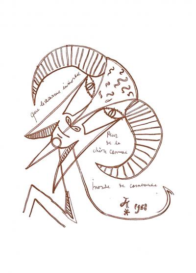 Jean COCTEAU - Vacarme immortel - Lithographie 2