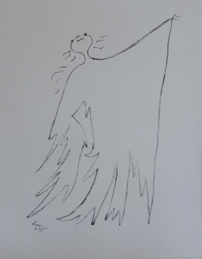 Jean COCTEAU - Danseuse à la grande cape, Lithographie 2