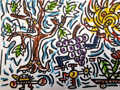 Robert COMBAS : Nature à vive allure - Sérigraphie originale Signée 2