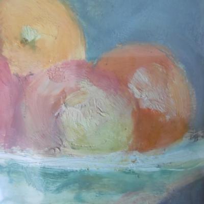 René RUBY - Still life with fruits - Signed gouache 2