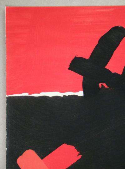 Giuseppe CAPOGROSSI (d’après) - Surface rouge et noire, 1957 - Pochoir en couleurs 2