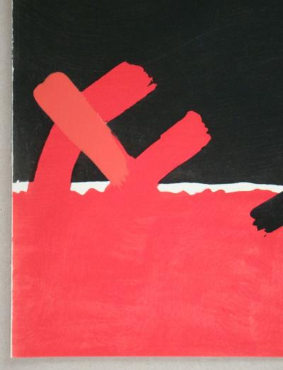 Giuseppe CAPOGROSSI (after) - Surface rouge et noire, 1957 - Stencil a colori 2