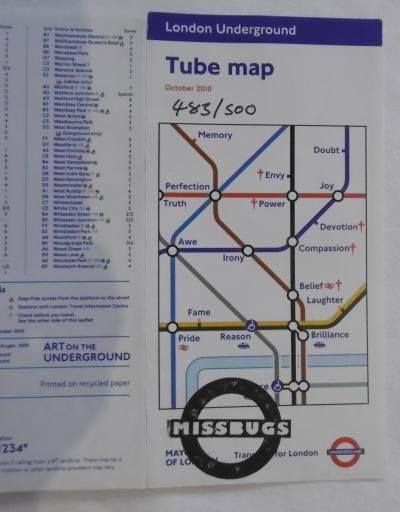 Miss Bugs - Lost her on the tube green, 2012 - Sérigraphie 2