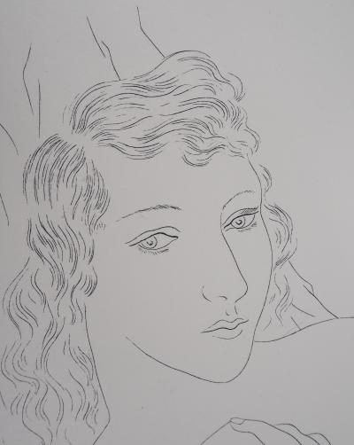 Tsuguharu FOUJITA - Isabey, mon seul ami - Gravure originale signée 2