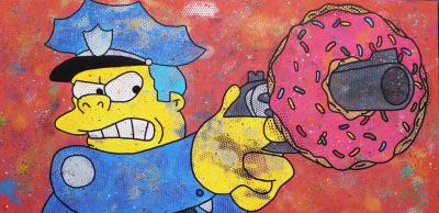 Romain DOREZ - Chef Wiggum, 2016, Acrylique sur toile 2