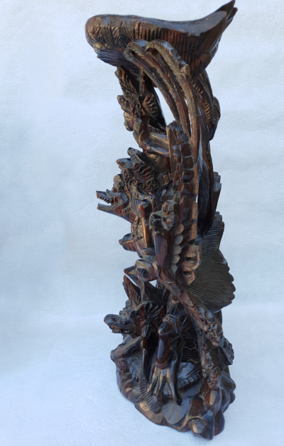 Indonésie -  Paire de Sculptures en bois, 