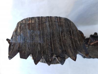 Indonésie -  Paire de Sculptures en bois, 