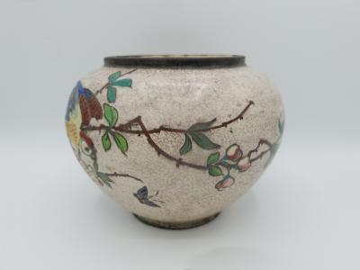 D’Albret - Vase en céramique à décor émaillé de perroquet - Ca. 1900 2
