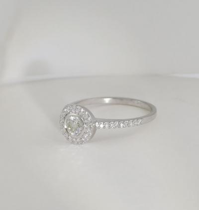 White Gold Solitaire Diamond Ring 2
