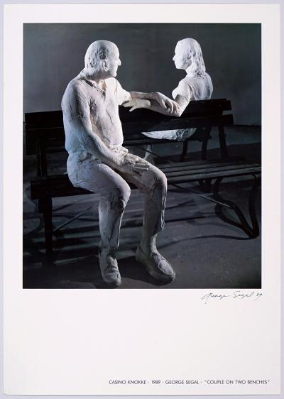 George SEGAL - Couple on two benches, 1989 - Impression offset 2