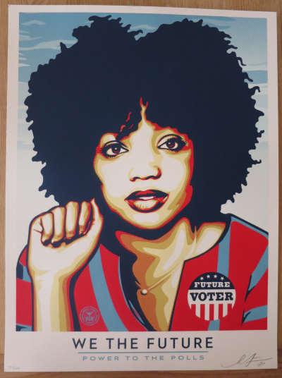 Shepard FAIREY (Obey) - We The Future the future power to the polls - Sérigraphie signée et numérotée 2