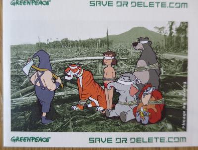 BANKSY (d’après) - Greenpeace Save Or Delete.Com, Sticker 2
