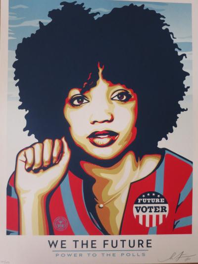 Shepard FAIREY (Obey) - We The Future the future power to the polls - Sérigraphie signée et numérotée 2