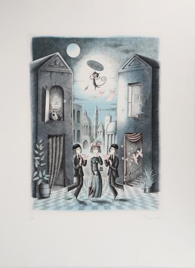Raymond PEYNET : Signe du zodiaque, Les Gémeaux - Gravure originale signée 2