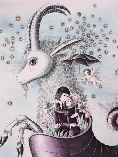 Raymond PEYNET : Signe du zodiaque, Capricorne - Gravure originale signée 2