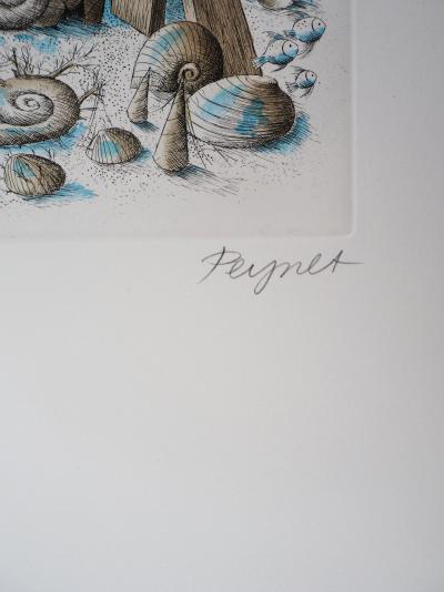 Raymond PEYNET : Signe du zodiaque, Poissons  - Gravure originale signée 2