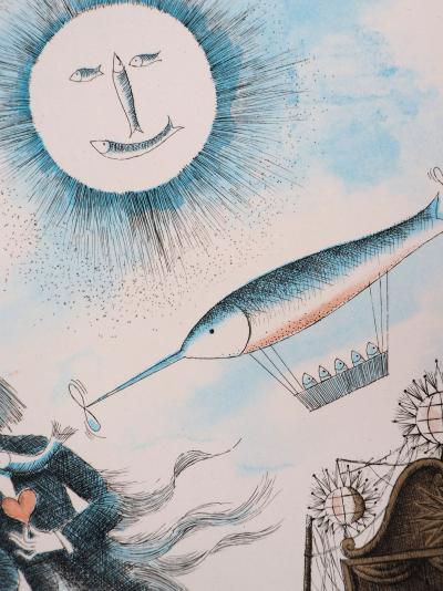 Raymond PEYNET : Signe du zodiaque, Poissons  - Gravure originale signée 2