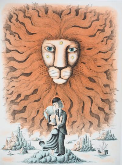 Raymond PEYNET : Signe du zodiaque, Lion - Gravure originale signée 2