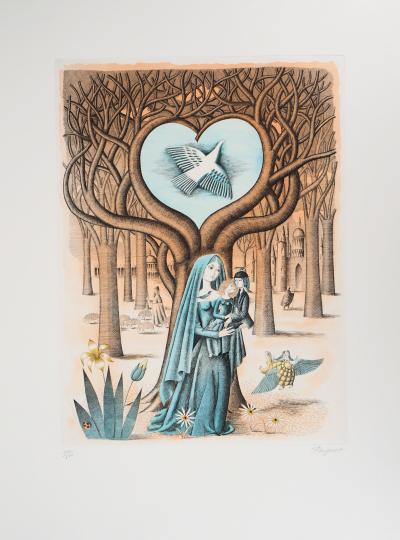 Raymond PEYNET : Signe du zodiaque, Vierge- Gravure originale signée 2