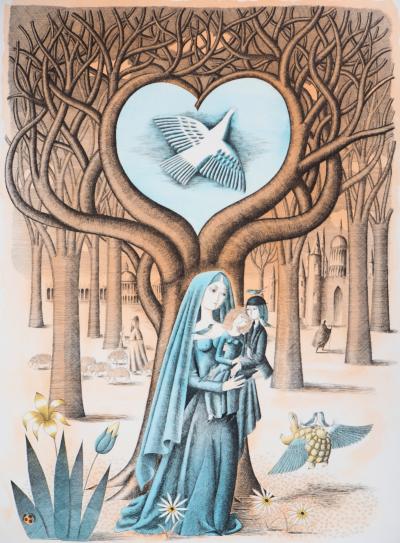 Raymond PEYNET : Signe du zodiaque, Vierge- Gravure originale signée 2