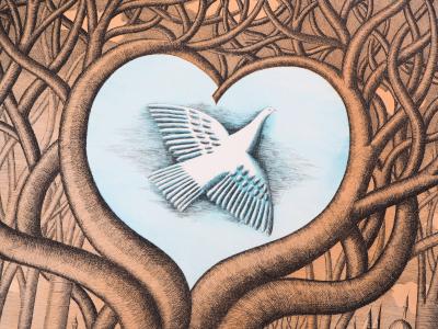 Raymond PEYNET : Signe du zodiaque, Vierge- Gravure originale signée 2