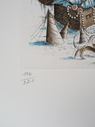 Raymond PEYNET : Signe du zodiaque, Poissons  - Gravure originale signée 2