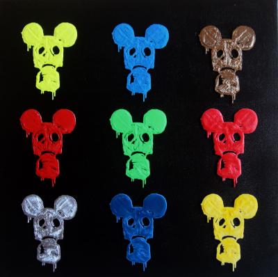 PyB - Mickey maskagaz colors , 2019 - Technique mixte sur toile 2