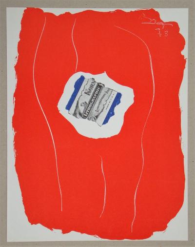 Robert MOTHERWELL - Tricolor, 1973 - Original lithograph signed 2