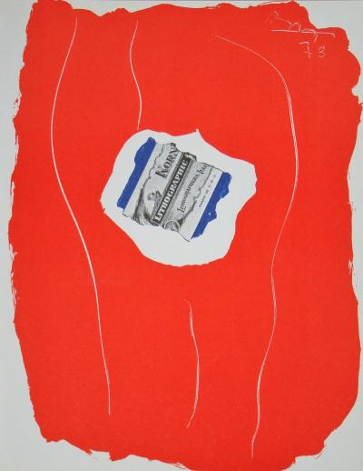Robert MOTHERWELL - Tricolor, 1973 - Original lithograph signed 2