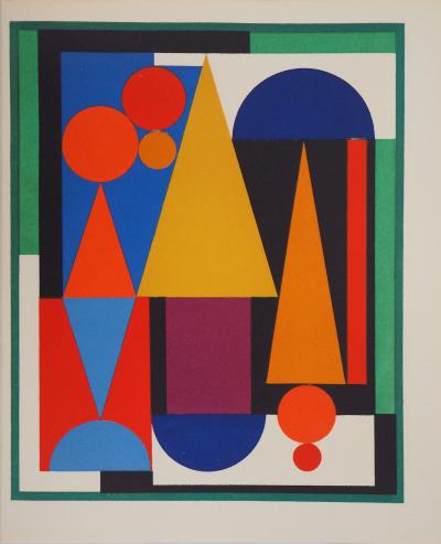 Auguste HERBIN  - Composition Rouge 2, 1949 - Sérigraphie 2