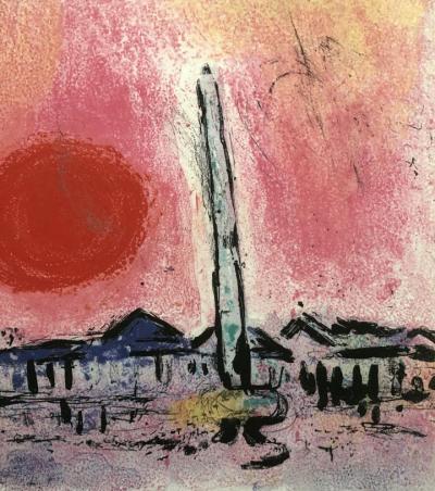 Marc CHAGALL - La Place de la Concorde, 1962 - Originallithographie 2