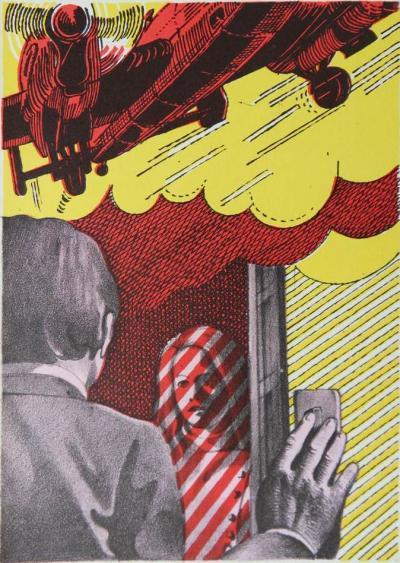 Henri CUECO : Le Pilote et la femme adultère, 1972 - 9 lithographies originales 2