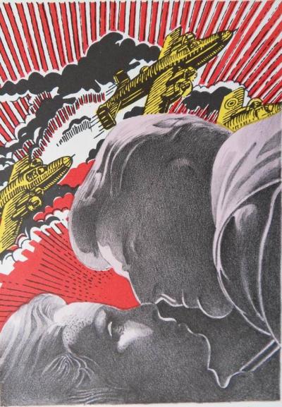 Henri CUECO : Le Pilote et la femme adultère, 1972 - 9 lithographies originales 2