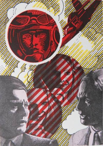Henri CUECO : Le Pilote et la femme adultère, 1972 - 9 lithographies originales 2