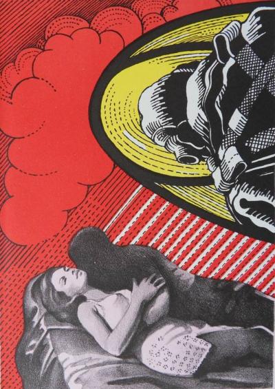 Henri CUECO : Le Pilote et la femme adultère, 1972 - 9 lithographies originales 2