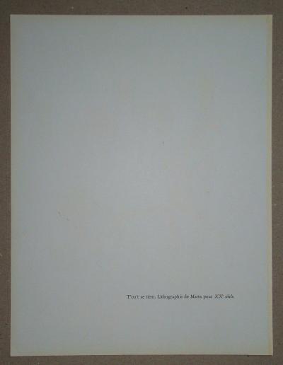 Roberto MATTA - T’ou’t se tient, 1975 - Lithographie originale 2